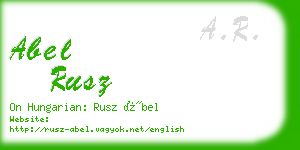 abel rusz business card